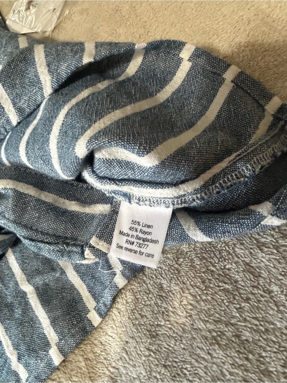 Sonoma Goods for Life Tie-Hem Square Neck Tank Vertical Stripes Small  NWT